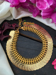 Gold Look Alike Kaasumalai Short Neckpiece-Temple Choker-G2635