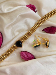 Gold look alike simple choker-Green-Tilak-G5415