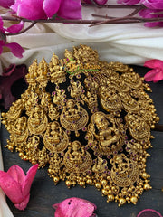 Exquisite Layered Royal Lakshmi High Neck Choker -Ghungroo-G2630