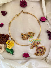 Premium AD Stone Hasli Choker-Red Green White-G9572