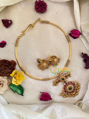 Premium AD Stone Hasli Choker-Red Green White-G9572