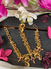 Premium Bracelet with attached Finger Ring -Gold-G2625