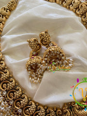 Premium Bridal Guttapusalu Haram-Peacock-G7414