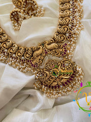 Premium Bridal Guttapusalu Haram-Peacock-G7414