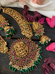 Premium Gold Look Alike Temple Choker-Red Green-G2624