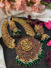 Premium Gold Look Alike Temple Choker-Red Green-G2624