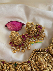 Premium Lakshmi High Neck Choker -Gold-G5376