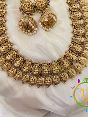 Layered Lakshmi Kaasumala Haram -Red Green -G7410