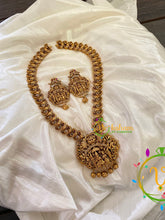 Premium Temple Haram with Shiv Privar Pendant-Gold Bead-G7407