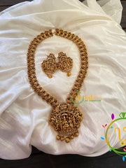 Premium Temple Haram with Shiv Privar Pendant-Gold Bead-G7407