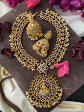 Premium AD Stone Lakshmi Pendant Short Neckpiece -G2636