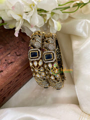 Blue Victorian Diamond Bridal Bangles -VV612