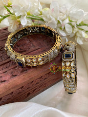 Blue Victorian Diamond Bridal Bangles -VV612