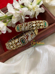 Green Victorian Diamond Bridal Bangles-VV613