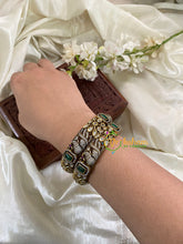 Green Victorian Diamond Bridal Bangles-VV613