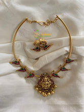 Premium AD Stone Lakshmi Hasli Choker-Parrot-Gold-G4074