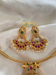 Premium AD Stone Pendant Hasli Choker-Chandh-G4091