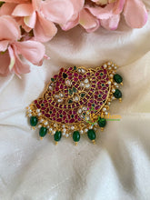 Premium Kemp Single Jada Billai -Bun Billai-Green Bead-G6055