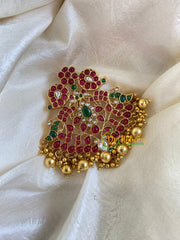 Premium Kemp Single Jada Billai -Bun Billai-Gold Bead-Paisley-G6056