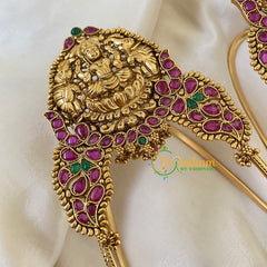 Traditional Lakshmi Vangi-Temple Armlet-Ghungroo finish -G6536