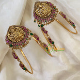 Traditional Lakshmi Vangi-Temple Armlet -Green Bead and Pearl-G6538