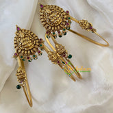 Traditional Lakshmi Vangi-Temple Armlet-Green Bead and Pearl -G6541