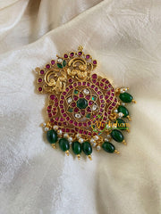 Premium Kemp Single Jada Billai -Bun Billai-Green Bead-G6177