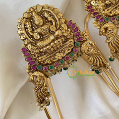 Traditional Lakshmi Vangi-Temple Armlet-Green Bead and Pearl -G6545