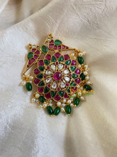 Premium Parrot Single Jada Billai -Bun Billai-Green Bead-G6180