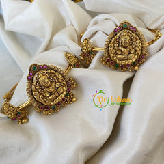 Traditional Lakshmi Kada Vangi-Temple Armlet-Gold Bead-G6546