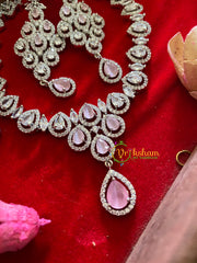 Peach American Diamond Neckpiece-G3230