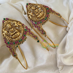 Traditional Lakshmi Vangi-Temple Armlet-Green Bead -G6547