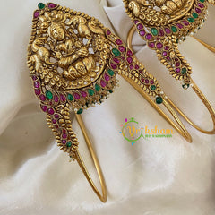 Traditional Lakshmi Vangi-Temple Armlet-Green Bead -G6547