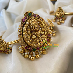 Traditional Lakshmi Vangi-Temple Armlet -Gold Bead and Pearl-G6548