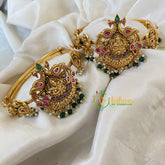 Traditional Lakshmi Vangi-Temple Armlet -Green Bead Pearl-G6549