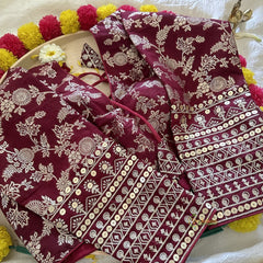 Light Mustard Yellow Plain Organza Saree-VS3615