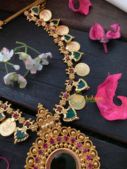 Traditional Lakshmi Coin Palakka Neckpiece-G4269