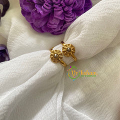 Premium AD Stone Toe Rings -Star White -G7600