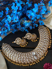 Exquisite Jadau Kundan Choker -White -J109