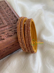 Thin Silk Thread AD Stone Bangle -Rose Gold-G6083