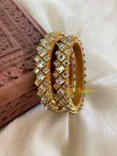 Silk Thread Kada Kundan Bangle -White- G6088
