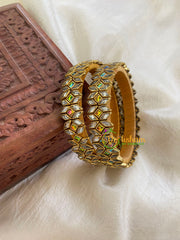Silk Thread Kada Kundan Bangle -Unicorn -G6089