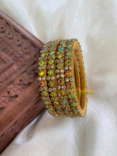Thin Silk Thread Kundan Bangle -Rainbow- Dice and Dots -G6106
