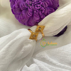 Premium AD Stone Toe Rings -White-Eye -G7623