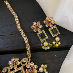 American Diamond Pendant Short Neckpiece -G6600