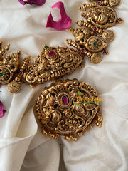 Antique 1 gm Gold Look Alike Long Neckpiece-G4372