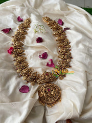 Antique 1 gm Gold Look Alike Long Neckpiece-G4372