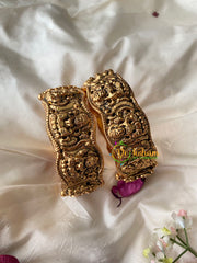Antique 1 gm gold Temple Bangles -Lakshmi Openable Screw Type Bangles-G4327