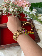 Antique 1 gm gold Temple Bangles -Lakshmi Openable Screw Type Bangles-G4327