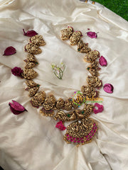 Antique 1 gm Gold Peacock Neckpiece-Mid Length-G4324